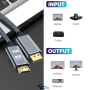 DP hann til HDMI hann kabel